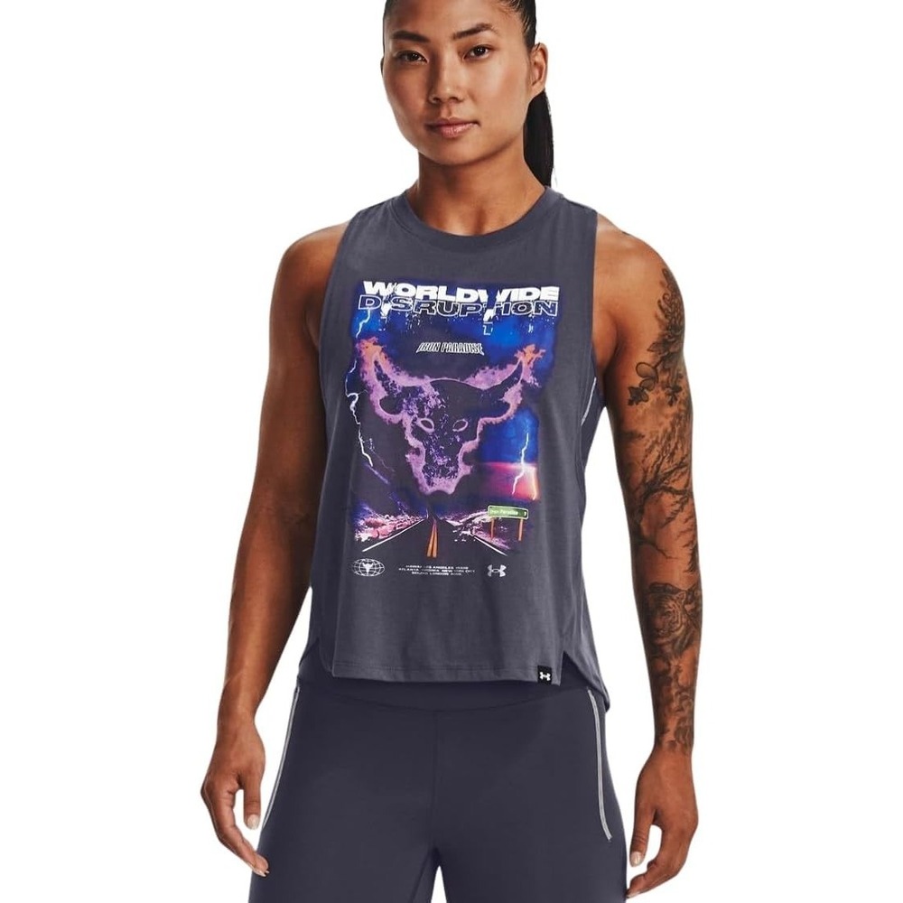 NWT Women's Lot Of 3 Under Armour Tank Top Shorts, Iron Paradise Sz XS, S Small - Picture 2 of 6